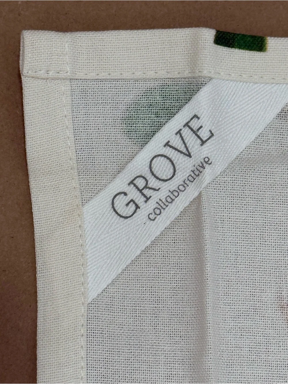 Grove Collaborative Pomegranate Design Tea Towel Organic 100% Cotton New Unused